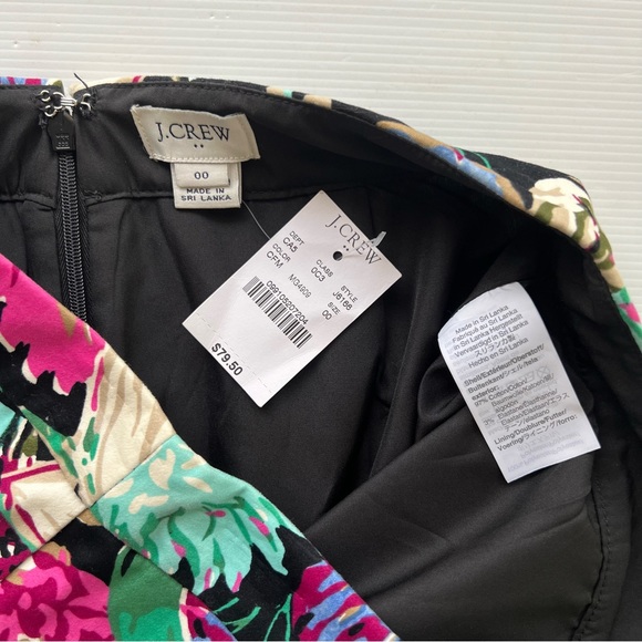 J Crew Women’s Floral Watercolor Pencil Skirt Lined Slit Size 00 (AU 8) NWT - Picture 7 of 12